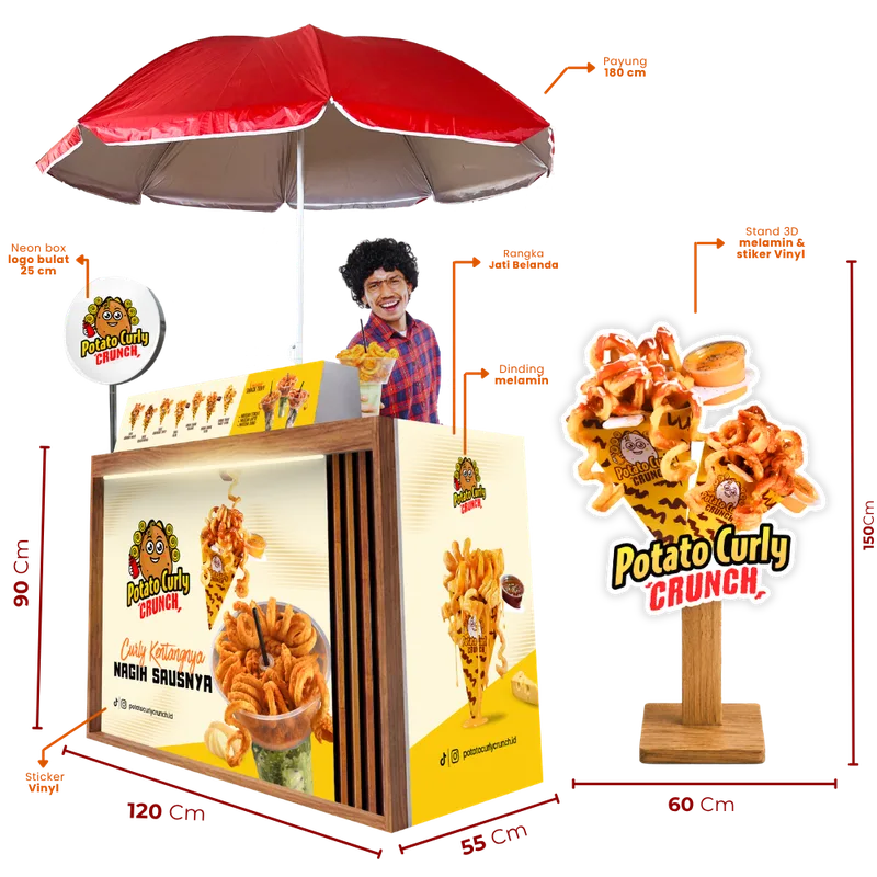 Paket Gold (Gerobak Kayu Jati Belanda)